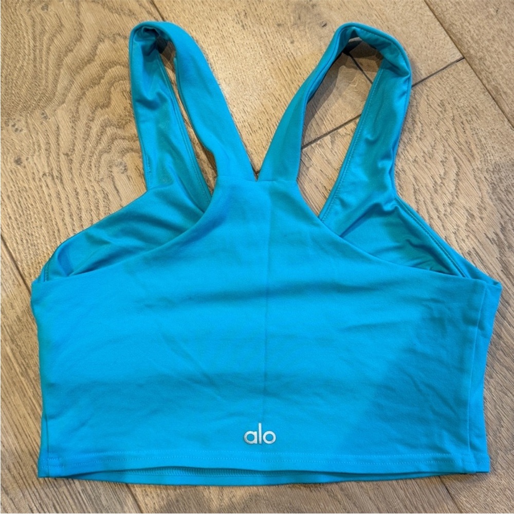 ALO Yoga Turquoise Sports Bra - Picture 4 of 4
